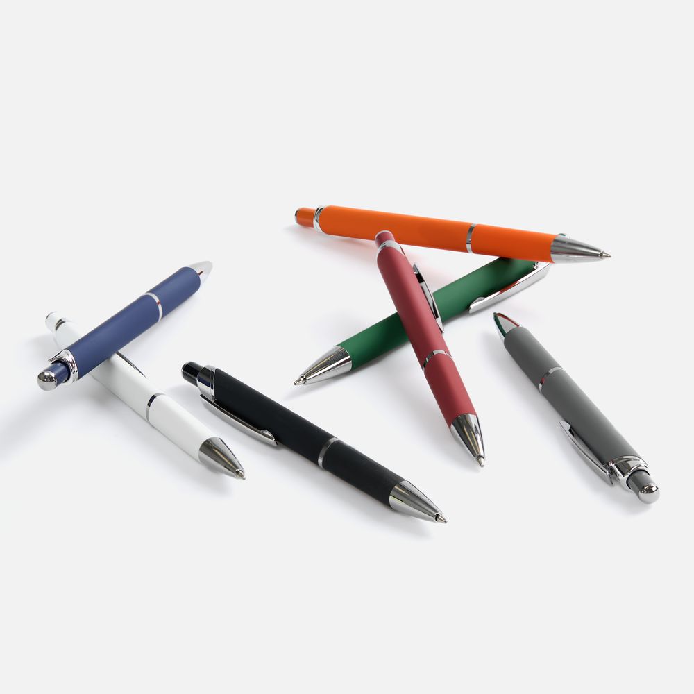 Ручка шариковая Chromos Soft Touch, белая / Миниатюра имиджевого (1000)