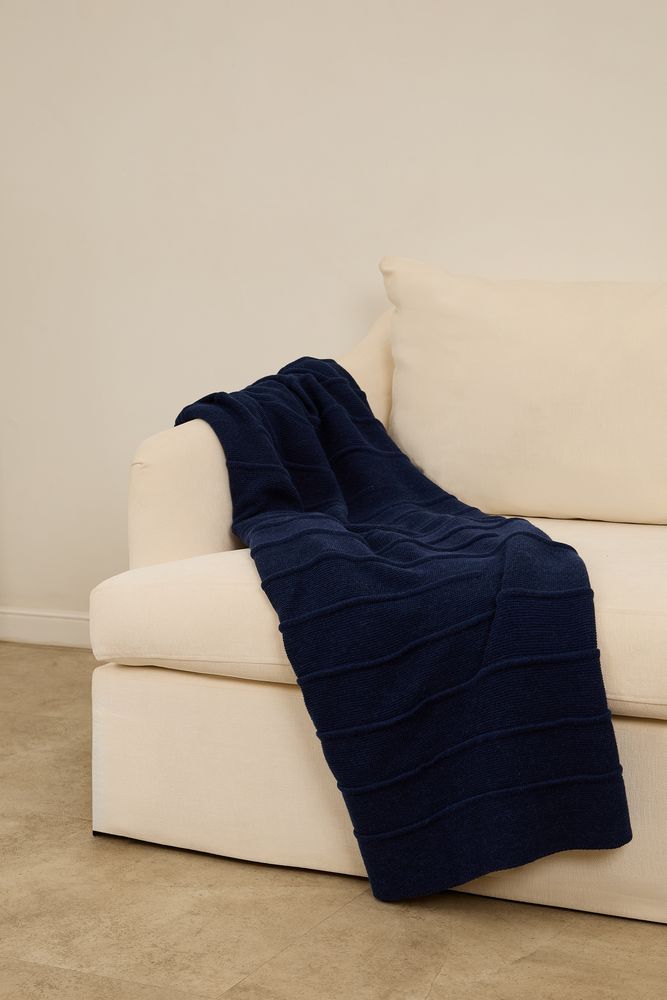 Плед Nessona Alpaca, темно-синий / Миниатюра WWW (1000)