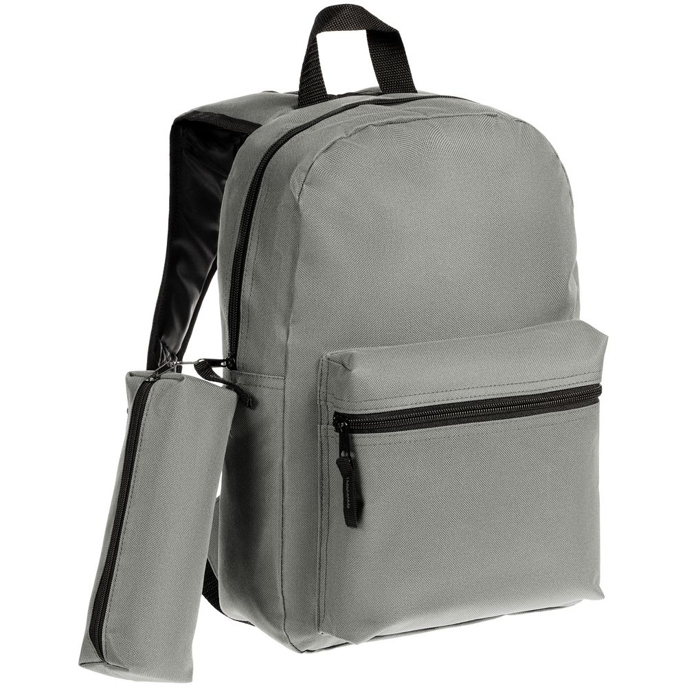 Детский рюкзак Base Kids с пеналом, серый / Миниатюра WWW (1000)