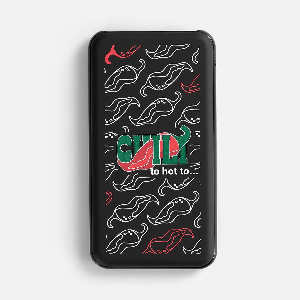 Аккумулятор с беспроводной зарядкой All Day Wireless, 10 000 мАч, черный / Миниатюра нанесения (1000)