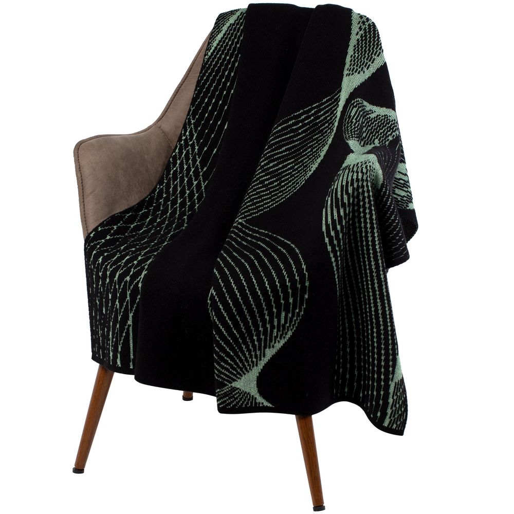 Плед Lumi Lure, черный с зеленым / Миниатюра WWW (1000)