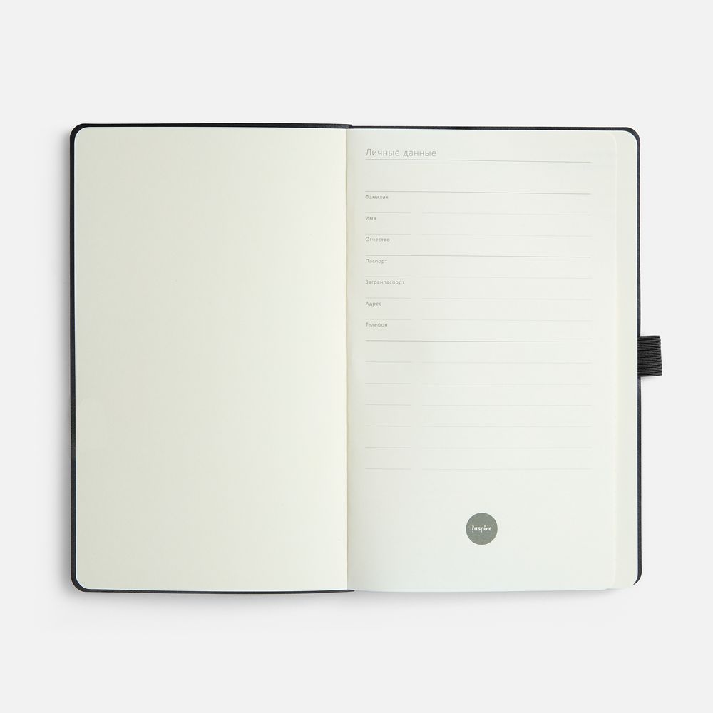 Ежедневник Lungo, недатированный, черный / Миниатюра WWW (1000)