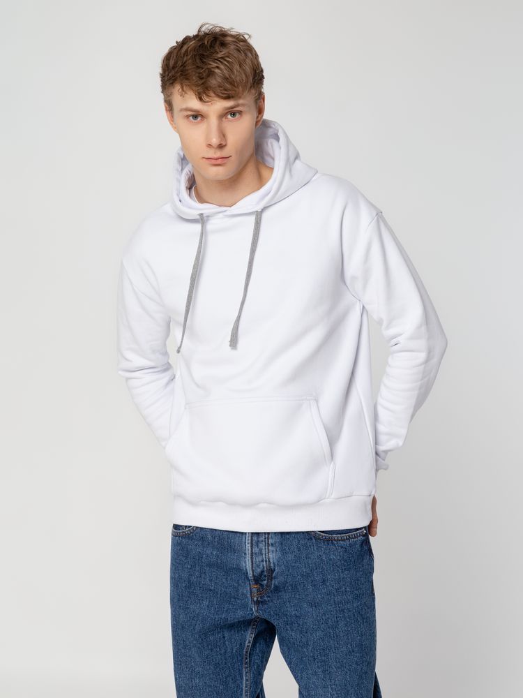 Толстовка с капюшоном Unit Kirenga Heavy, белая / Миниатюра WWW (1000)