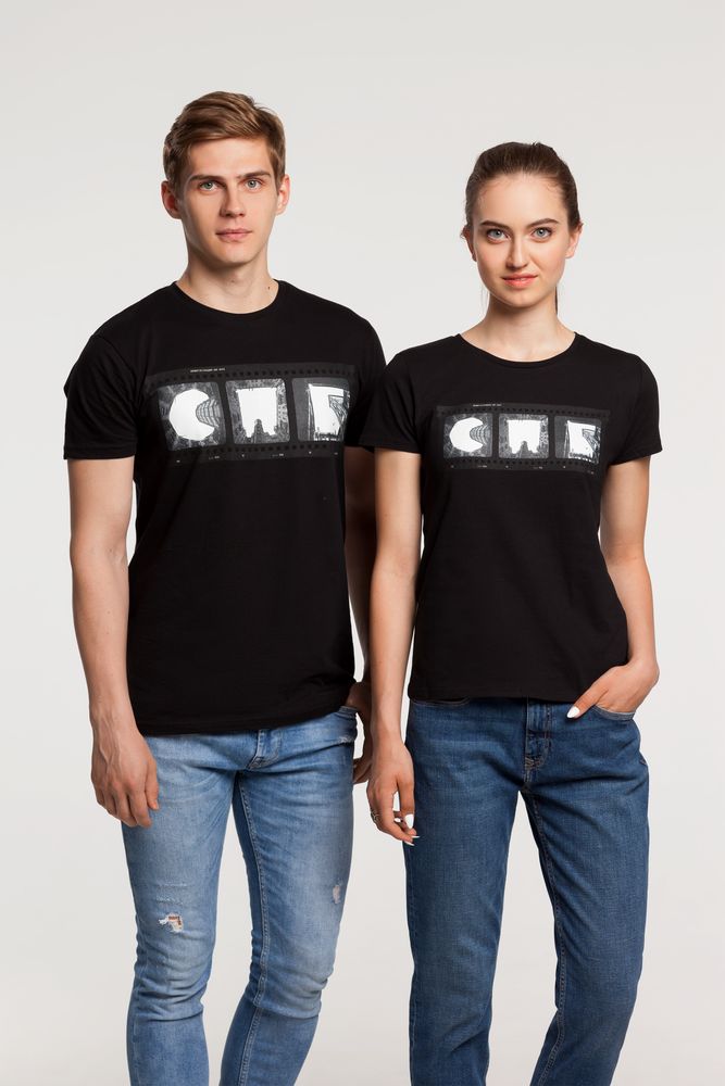 Футболка женская «Небо-душа», черная / Миниатюра WWW (1000)