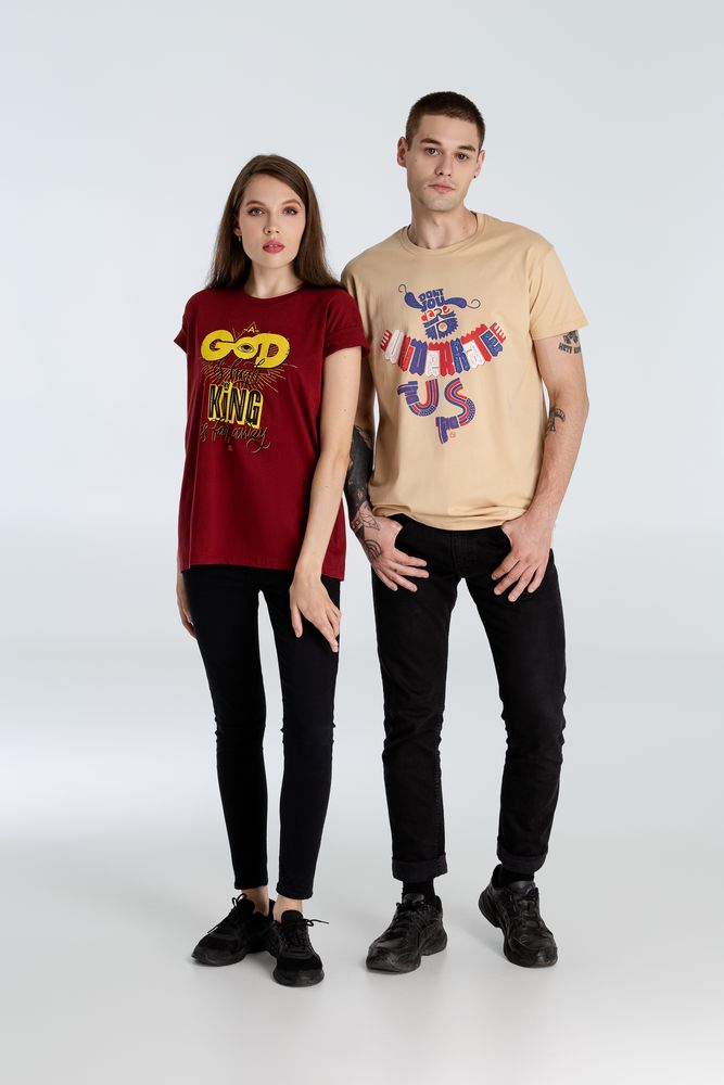 Футболка Don't You Dare to Underrate Us, песочная / Миниатюра WWW (1000)