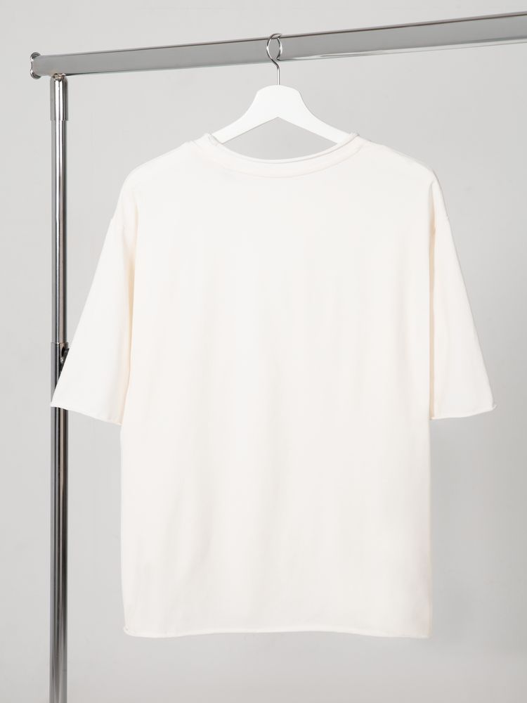 Футболка оверсайз Vozduh 2.0, кремовая / Миниатюра WWW (1000)