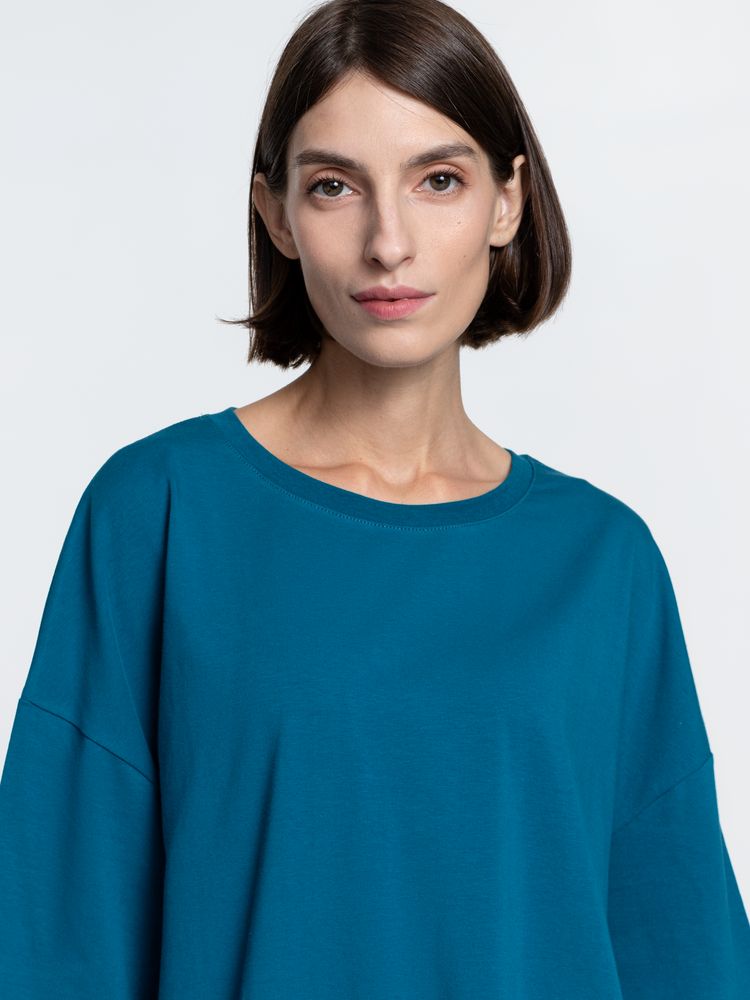 Футболка унисекс оверсайз Crosstown, бирюзовая (морская волна) / Миниатюра WWW (1000)