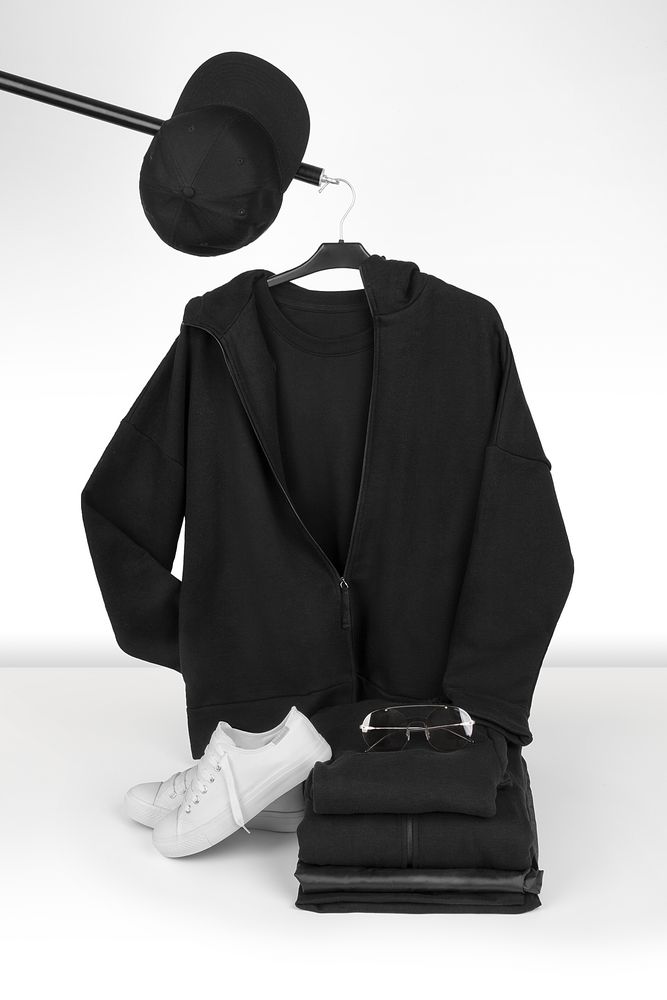 Толстовка унисекс H3, черная / Миниатюра WWW (1000)