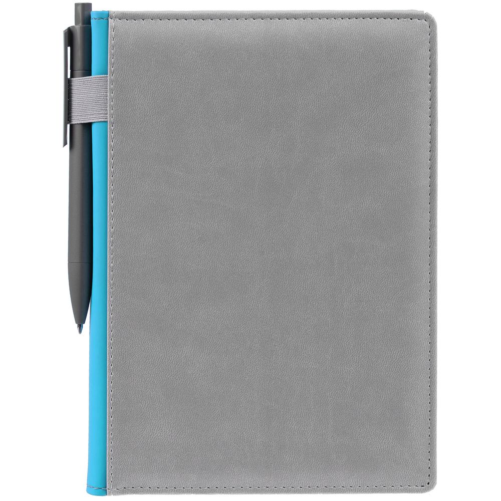 Ежедневник Spain, недатированный, серый с голубым / Миниатюра WWW (1000)