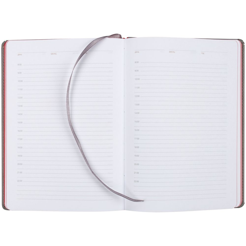 Ежедневник Spain, недатированный, серый с красным / Миниатюра WWW (1000)