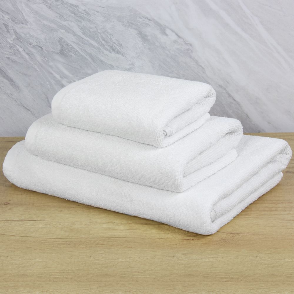 Полотенце махровое «Отель», среднее, белое / Миниатюра WWW (1000)