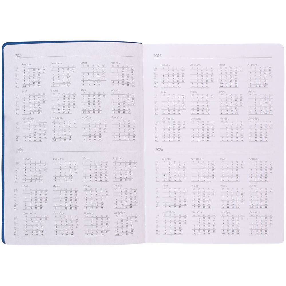 Ежедневник Flexpen Shall, недатированный, синий / Миниатюра WWW (1000)