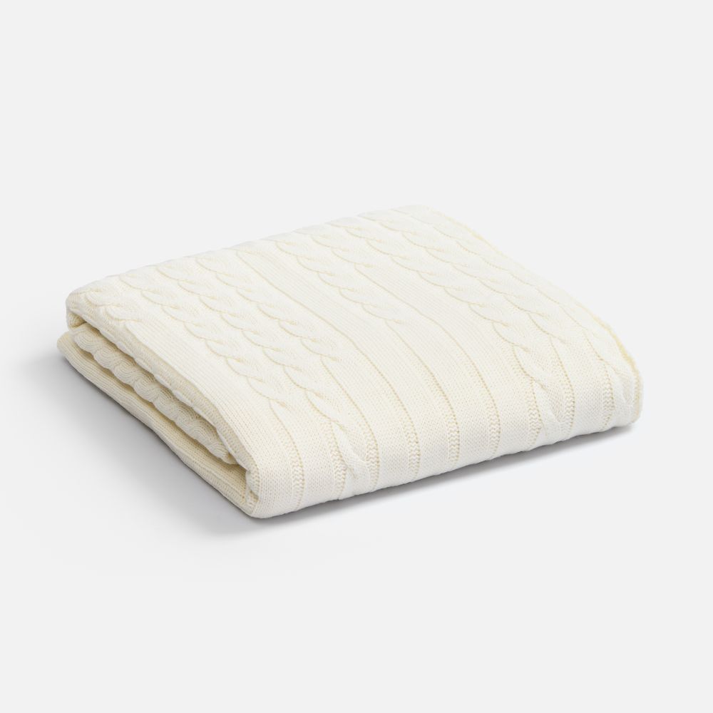 Плед Tressa, белый (молочный) / Миниатюра WWW (1000)