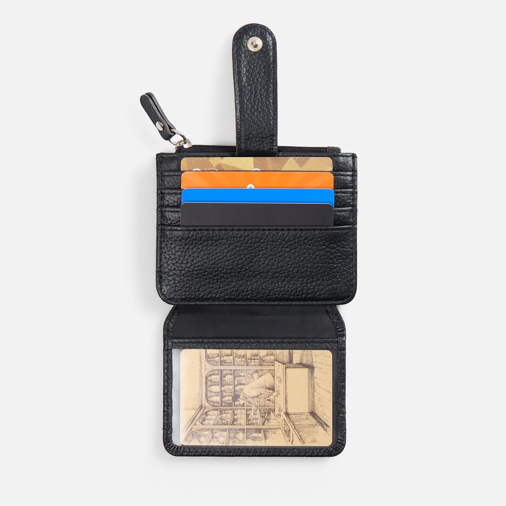 Картхолдер на молнии Unison, черный / Миниатюра WWW (1000)