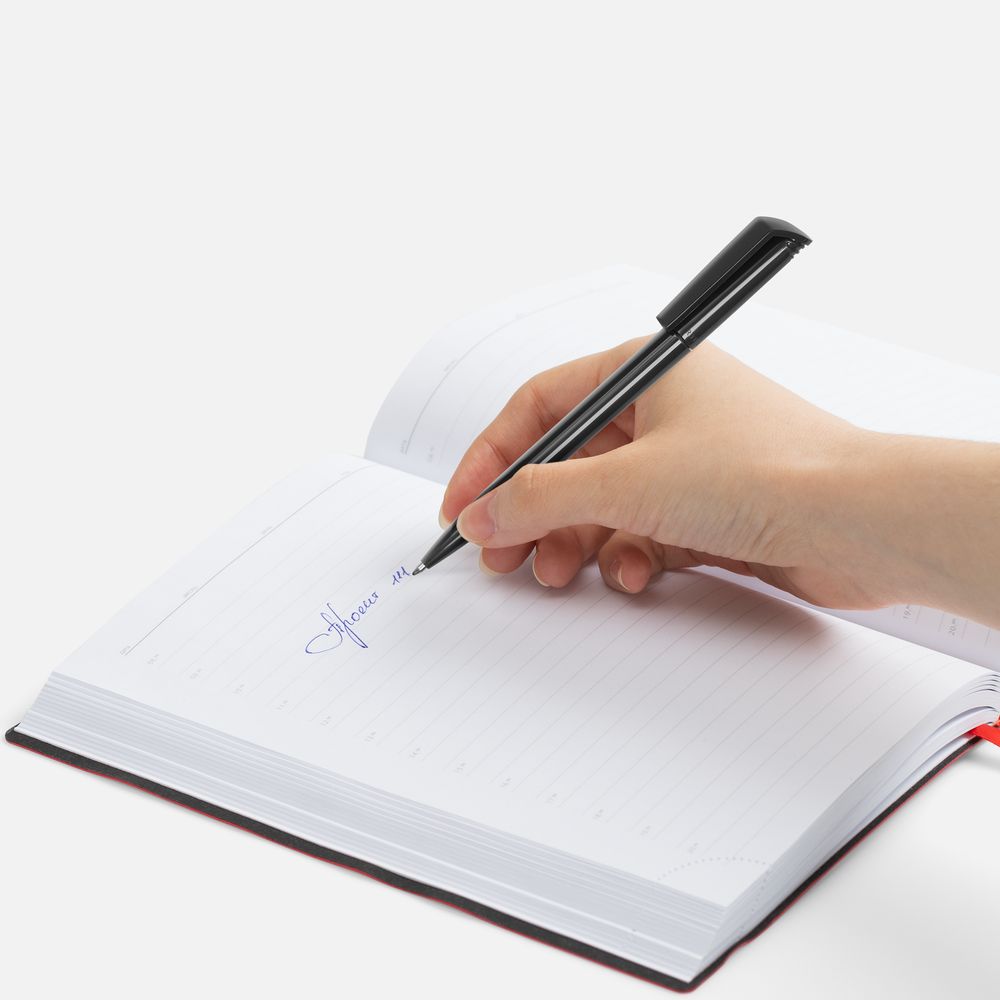 Ручка шариковая Flip, черная / Миниатюра WWW (1000)