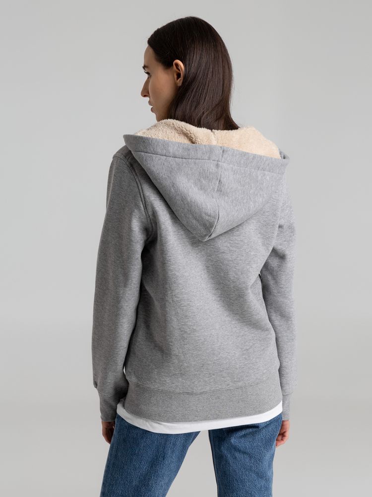 Толстовка унисекс на молнии Sherpa 280, серый меланж / Миниатюра WWW (1000)