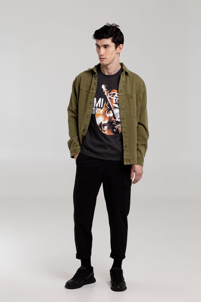 Футболка «Меламед. Jimi Hendrix», черный меланж / Миниатюра WWW (1000)