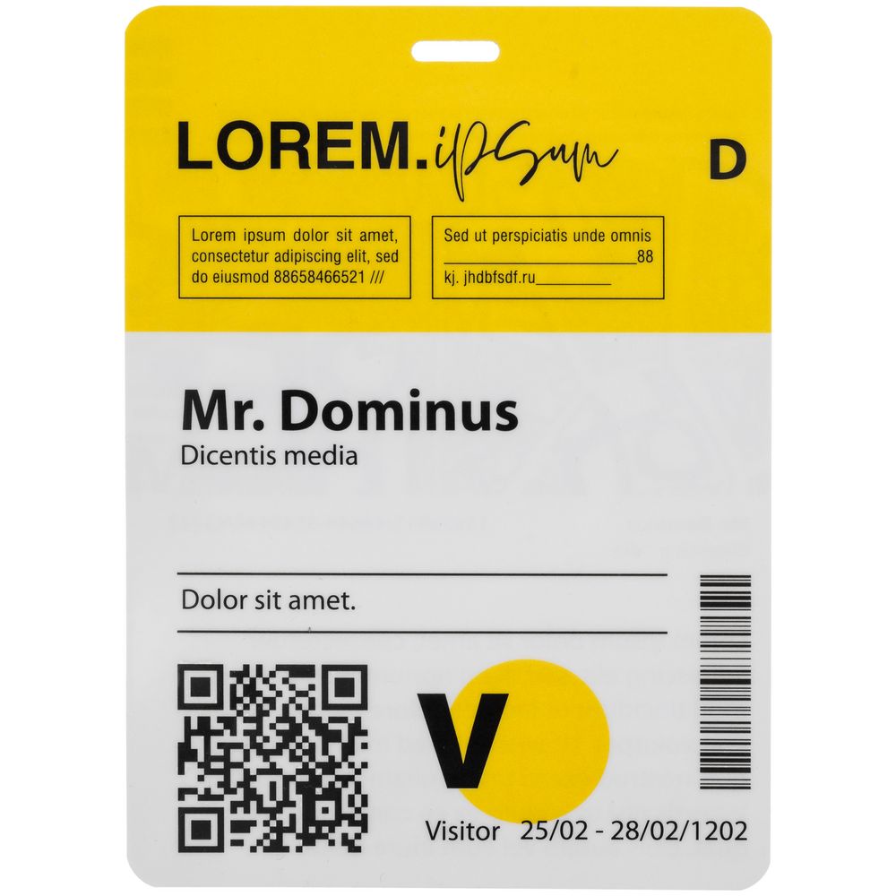 Бейдж с печатью на заказ, глянцевая ламинация / Миниатюра WWW (1000)