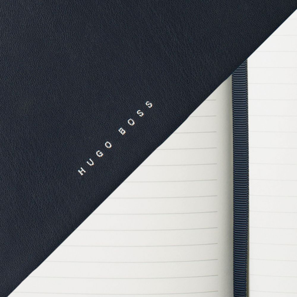 Блокнот Stripe Soft, в линейку, темно-синий / Миниатюра WWW (1000)