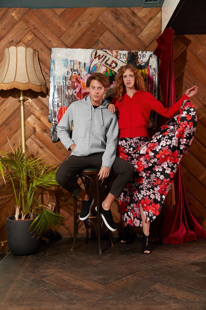 Толстовка женская Hooded Full Zip ярко-синяя / Миниатюра WWW (1000)