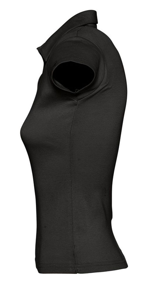 Рубашка поло женская без пуговиц Pretty 220, черная / Миниатюра WWW (1000)