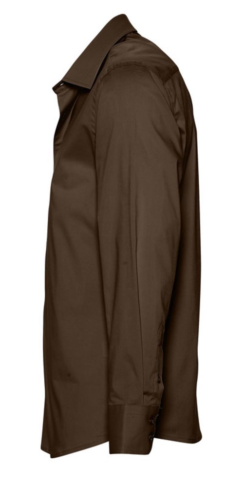 Рубашка мужская с длинным рукавом Brighton, темно-коричневая / Миниатюра WWW (1000)