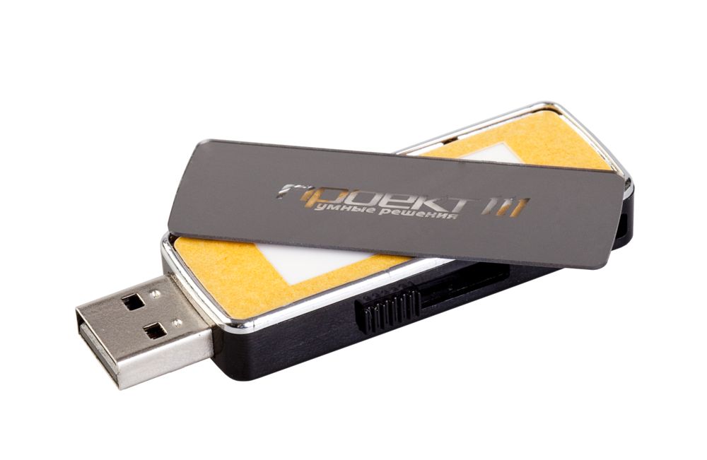 Флешка с подсветкой логотипа Highlight, черная, 8 Гб / Миниатюра WWW (1000)