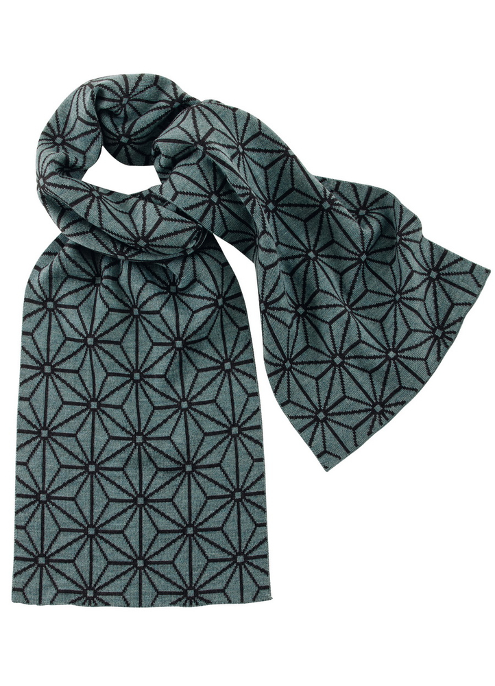 Шарф Asanoha, темно-серый/голубой / Миниатюра WWW (1000)